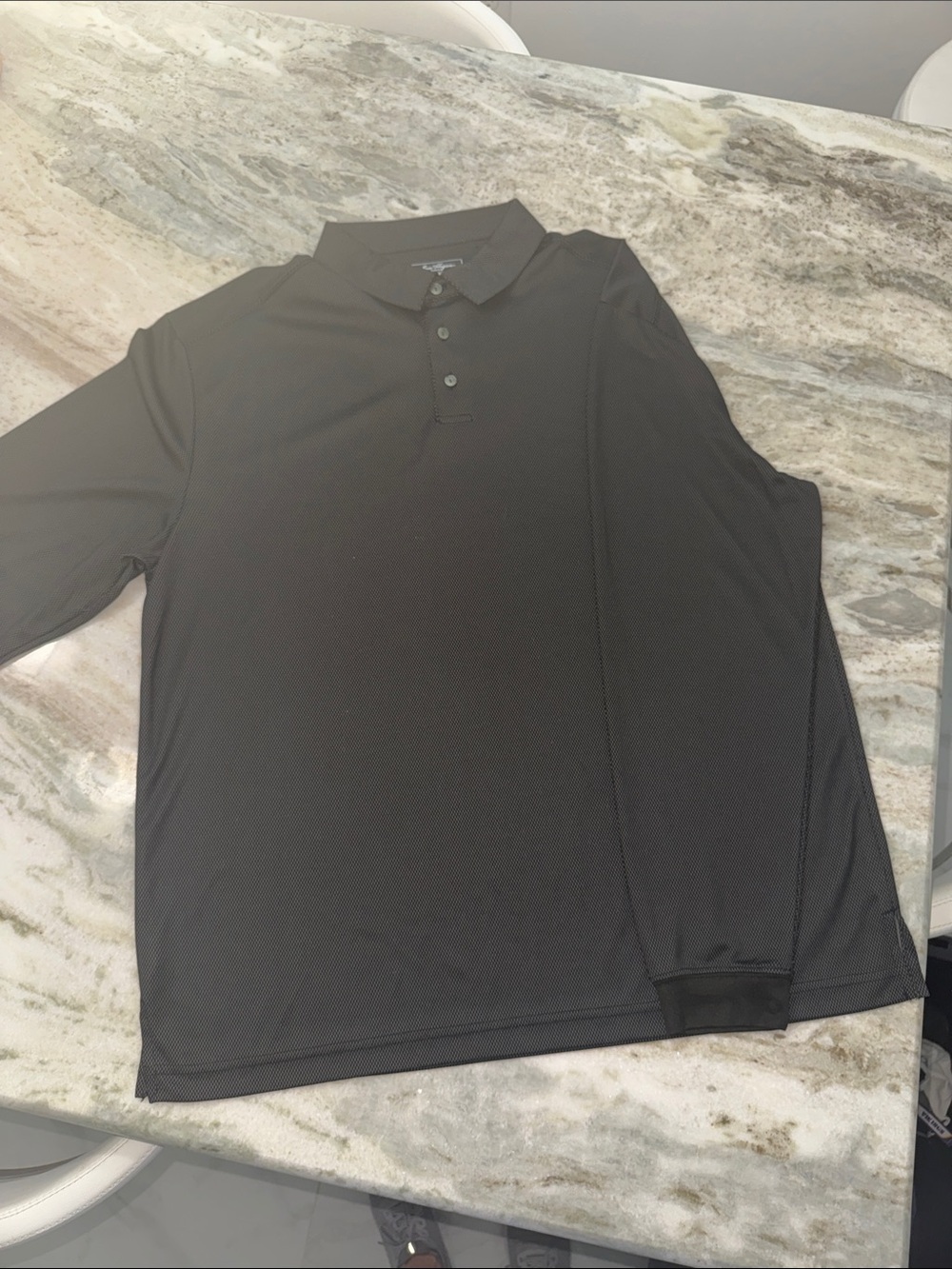 Hogan Black Long-Sleeve Polo